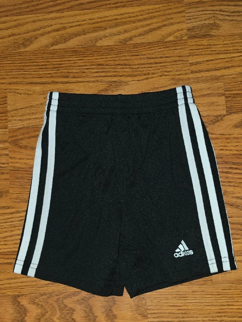 adidas White Tee with Black Allover Logo Print